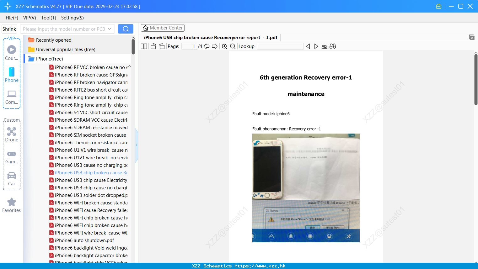 IPhone6 USB Chip Broken Cause Recoveryerror Report 1